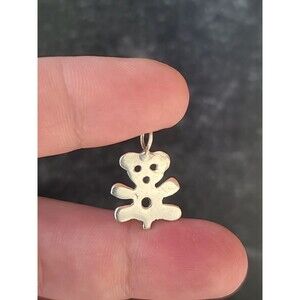 925 Sterling Silver Vintage Teddy Bear Charm Pendant